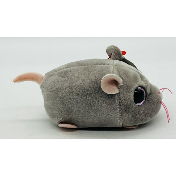Teeny Tys Miko Gray Mouse Pink Eyes Plush 4 inch Stuffed Animal 2017 - Picture 7 of 9